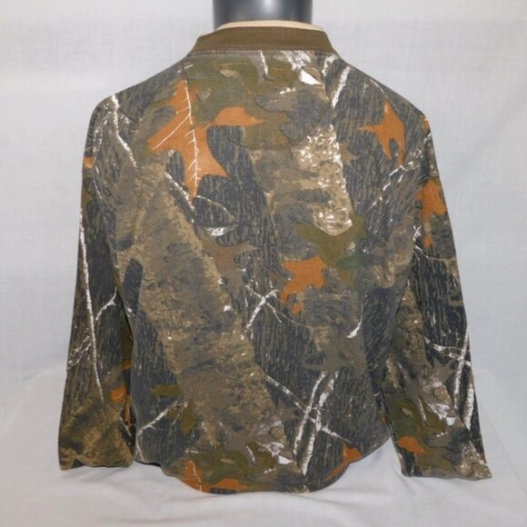 Canyon Guide Outfitters Mens XL Camo Camouflage Long Sleeve Waffle Henley Shirt - Picture 9 of 12